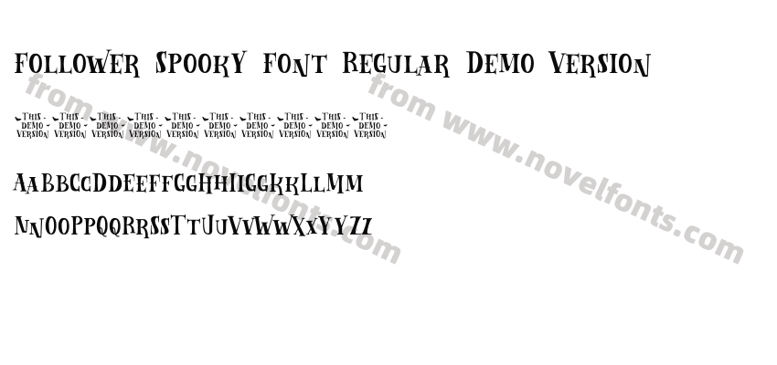 Follower Spooky Font Regular Demo VersionPreview