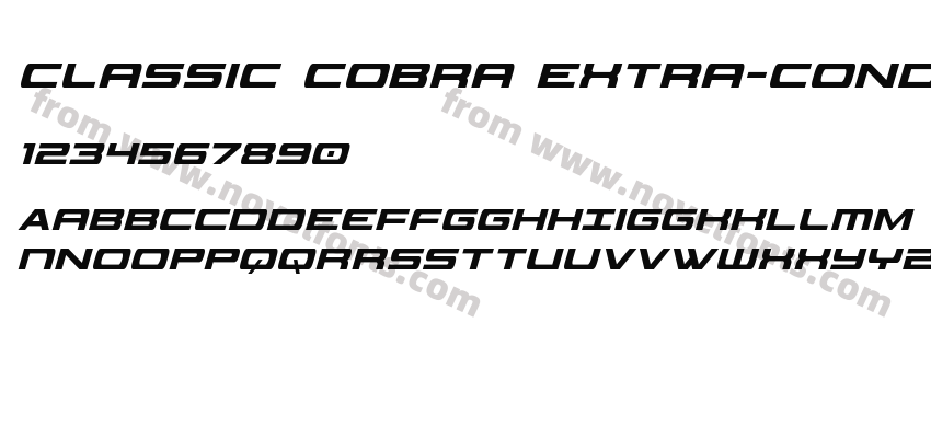 Classic Cobra Extra-Condensed ItalicPreview