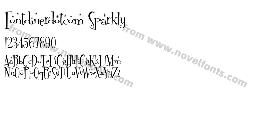 Fontdinerdotcom SparklyPreview