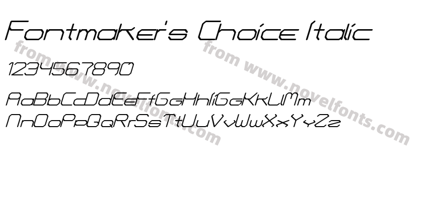 Fontmaker's Choice ItalicPreview