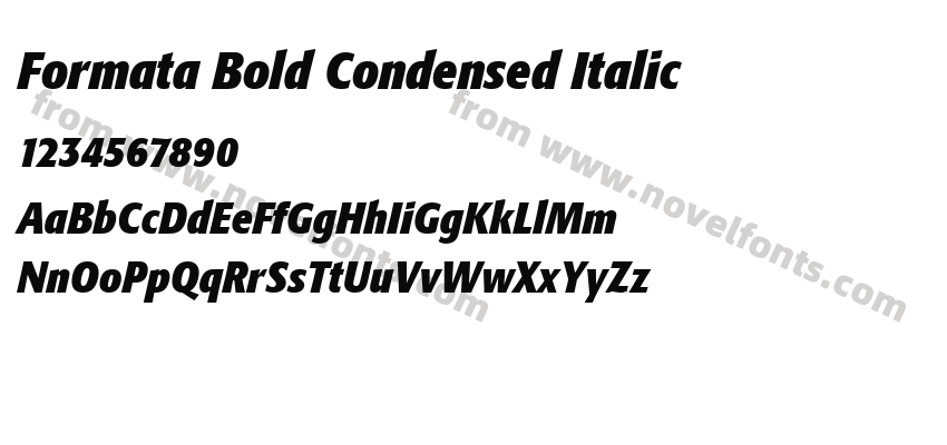 Formata Bold Condensed ItalicPreview