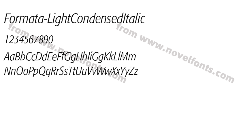 Formata-LightCondensedItalicPreview