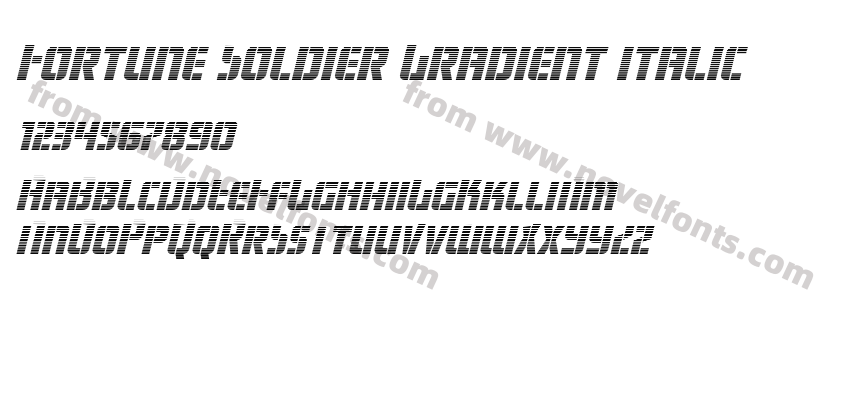 Fortune Soldier Gradient ItalicPreview