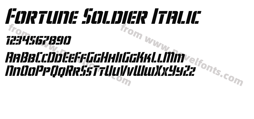 Fortune Soldier ItalicPreview