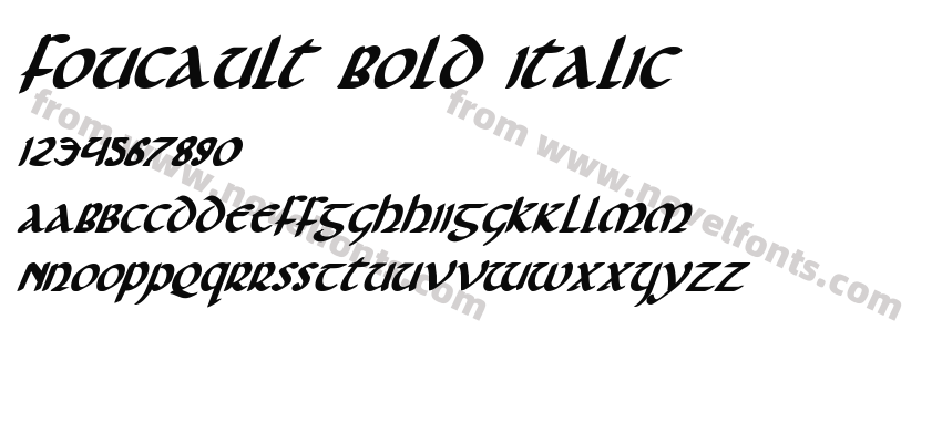 Foucault Bold ItalicPreview