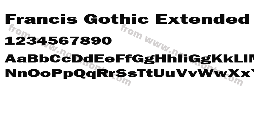 Francis Gothic Extended NormalPreview