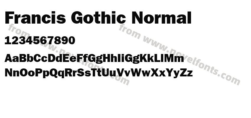 Francis Gothic NormalPreview