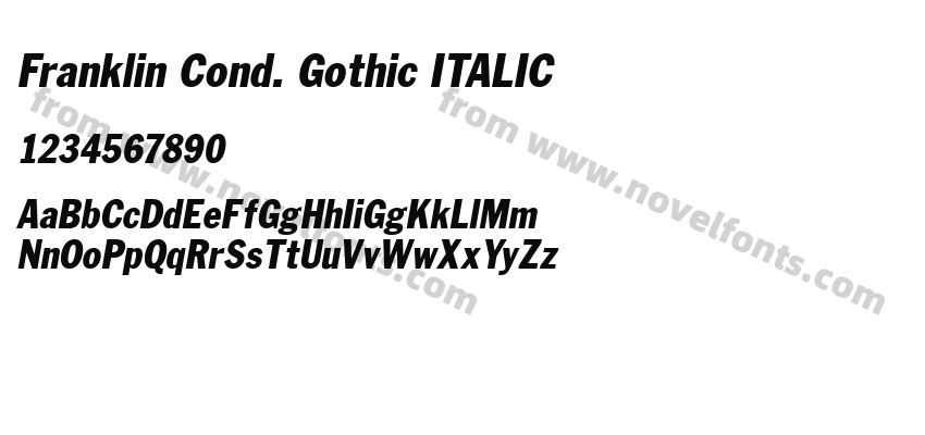 Franklin Cond. Gothic ITALICPreview