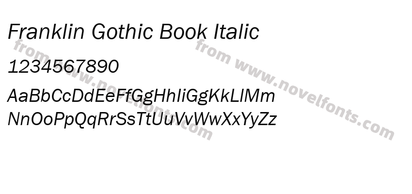 Franklin Gothic Book ItalicPreview