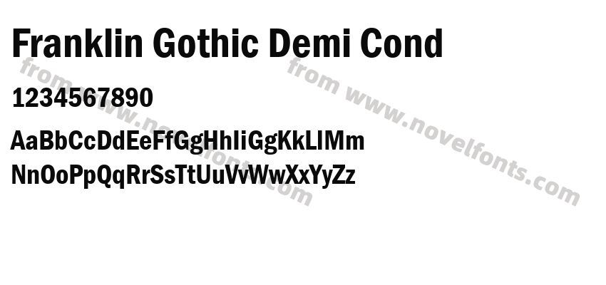 Franklin Gothic Demi CondPreview