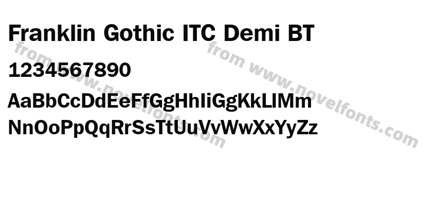 Franklin Gothic ITC Demi BTPreview