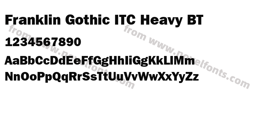 Franklin Gothic ITC Heavy BTPreview