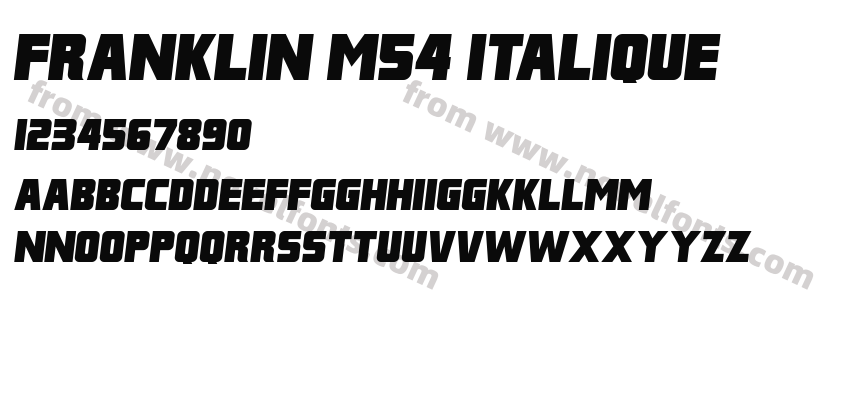 Franklin M54 ItaliquePreview