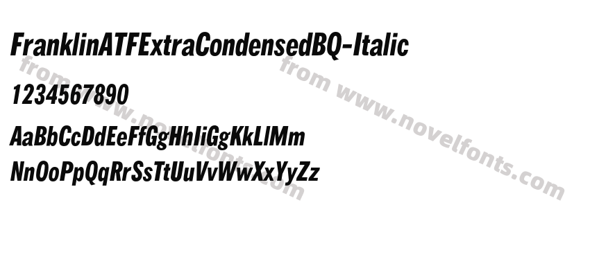 FranklinATFExtraCondensedBQ-ItalicPreview