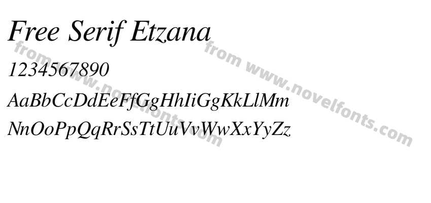 Free Serif EtzanaPreview