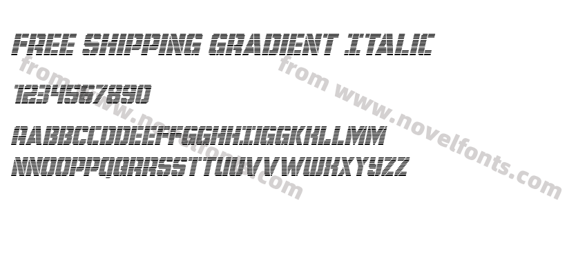 Free Shipping Gradient ItalicPreview