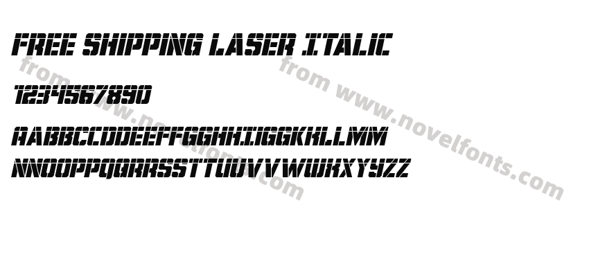 Free Shipping Laser ItalicPreview