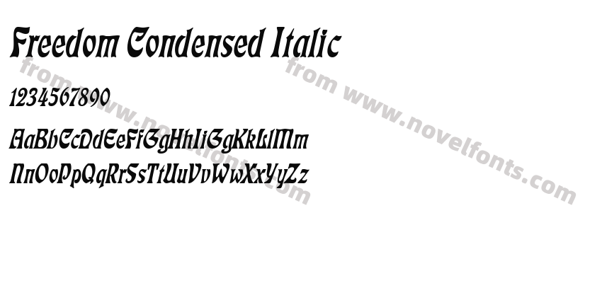 Freedom Condensed ItalicPreview