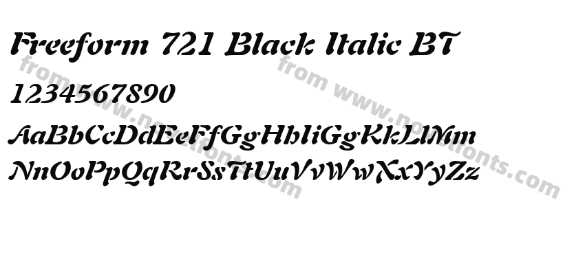 Freeform 721 Black Italic BTPreview