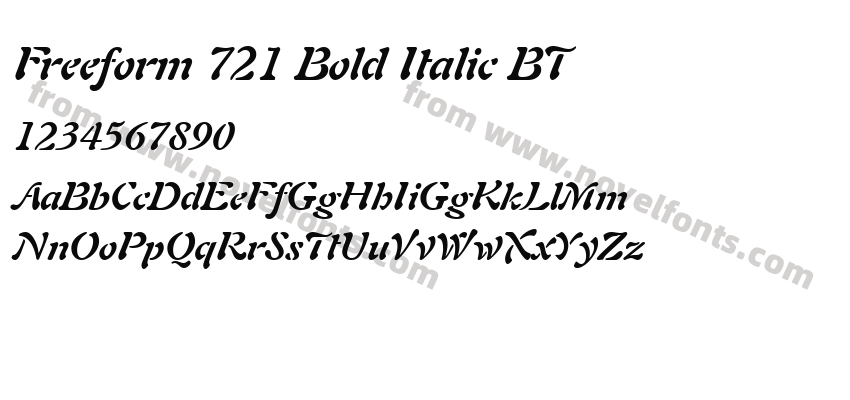 Freeform 721 Bold Italic BTPreview