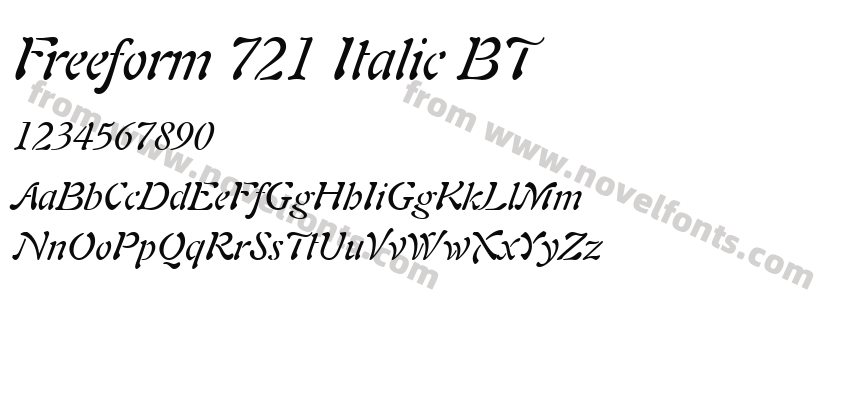 Freeform 721 Italic BTPreview