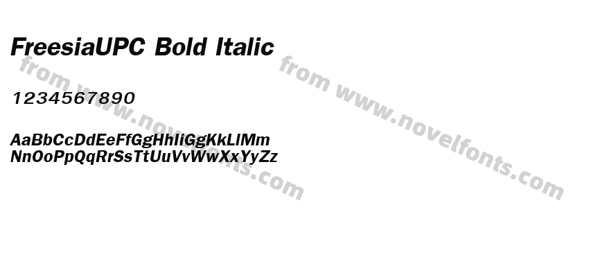 FreesiaUPC Bold ItalicPreview