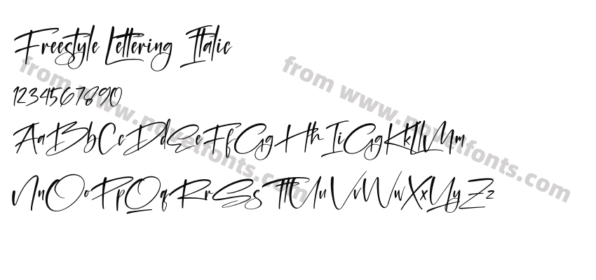 Freestyle Lettering ItalicPreview