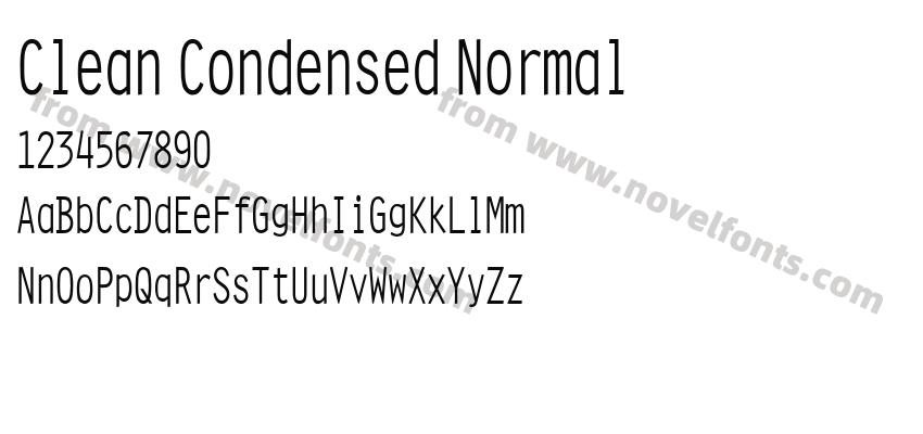 Clean Condensed NormalPreview