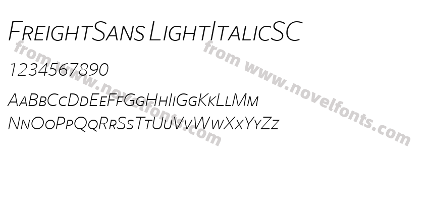 FreightSans LightItalicSCPreview