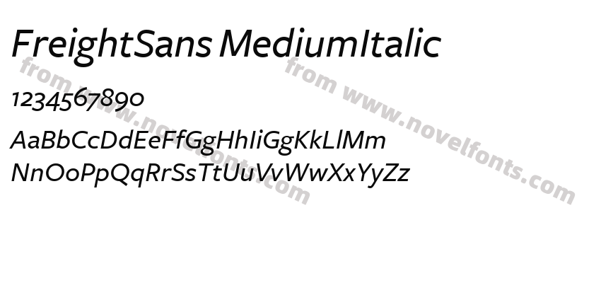 FreightSans MediumItalicPreview