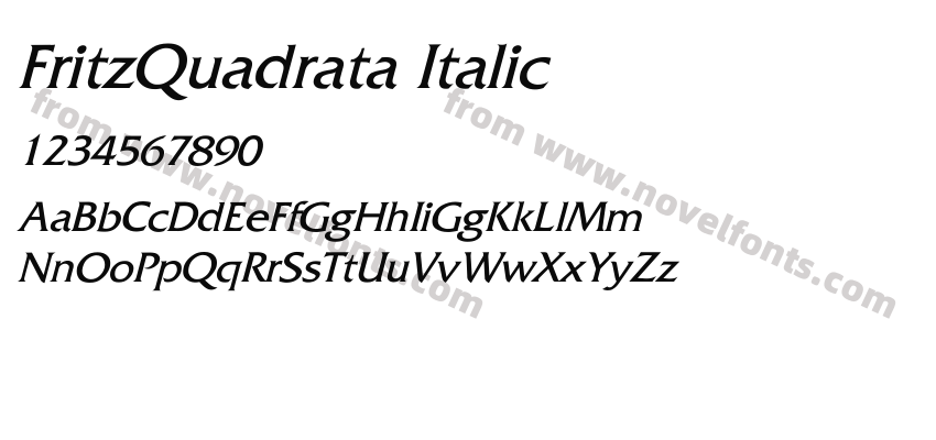 FritzQuadrata ItalicPreview