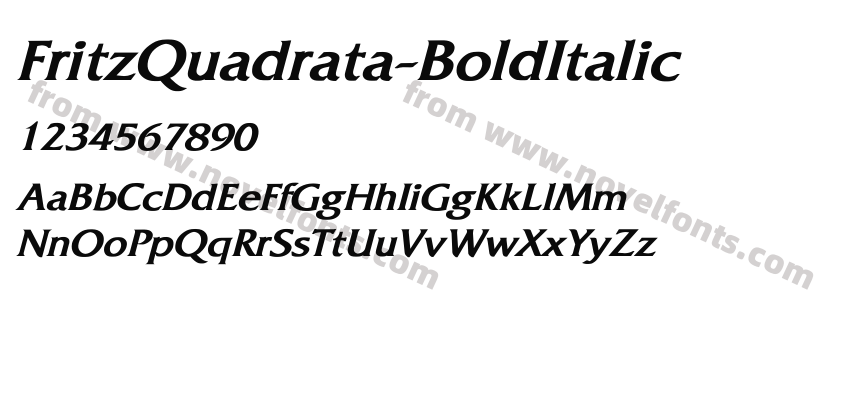 FritzQuadrata-BoldItalicPreview