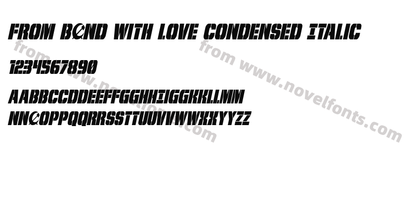 From BOND With Love Condensed ItalicPreview