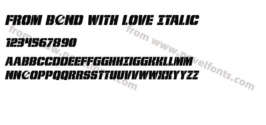 From BOND With Love ItalicPreview