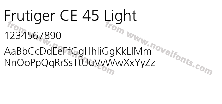 Frutiger CE 45 LightPreview