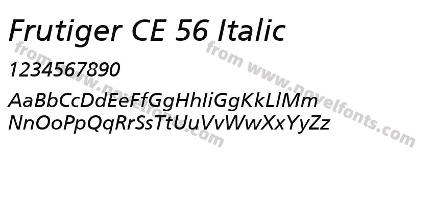 Frutiger CE 56 ItalicPreview