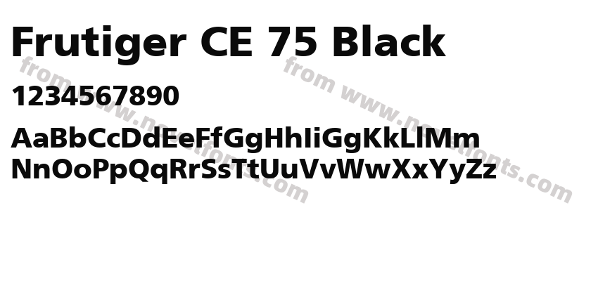 Frutiger CE 75 BlackPreview