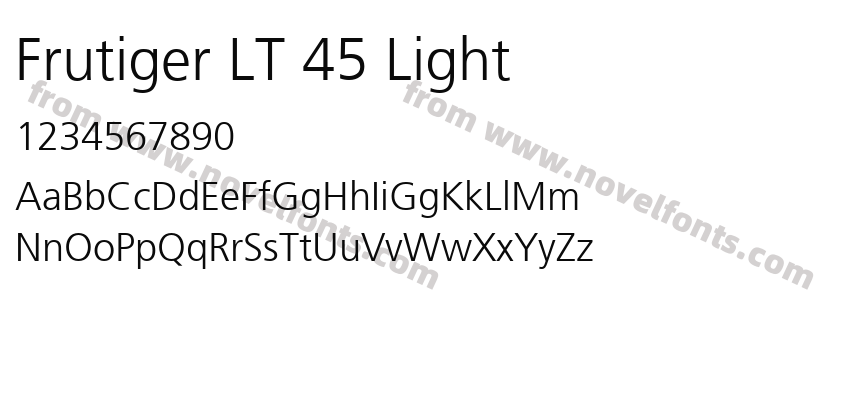 Frutiger LT 45 LightPreview