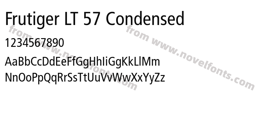 Frutiger LT 57 CondensedPreview