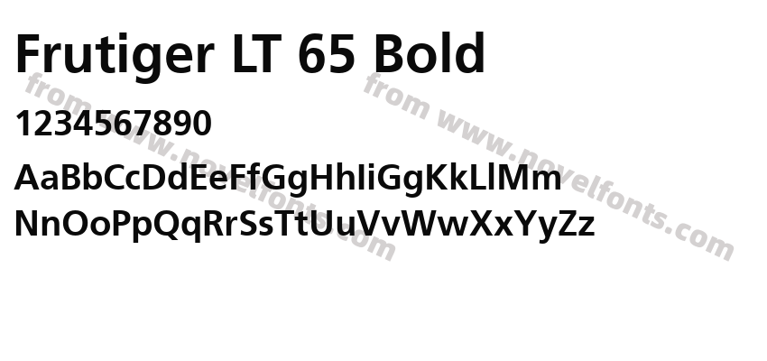 Frutiger LT 65 BoldPreview