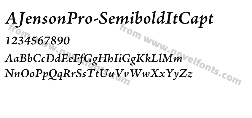 AJensonPro-SemiboldItCaptPreview