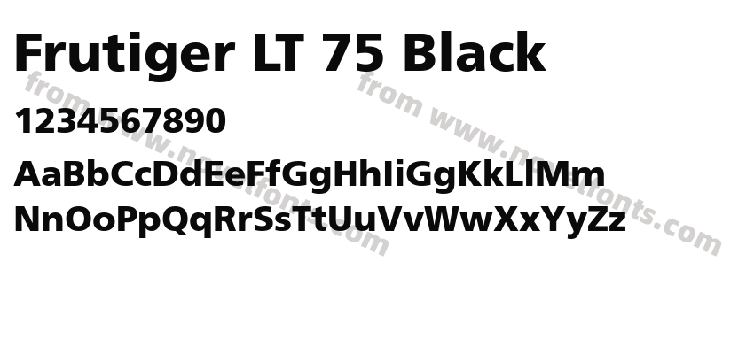 Frutiger LT 75 BlackPreview