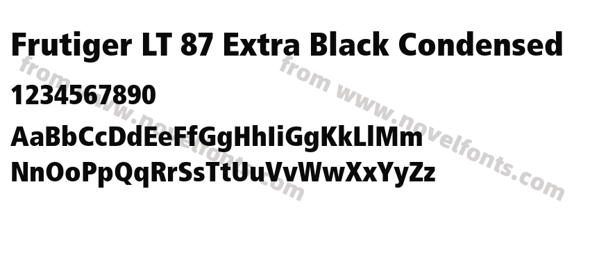 Frutiger LT 87 Extra Black CondensedPreview