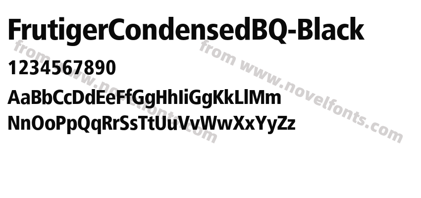 FrutigerCondensedBQ-BlackPreview