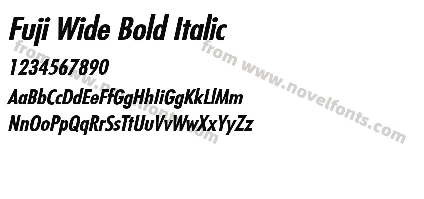 Fuji Wide Bold ItalicPreview