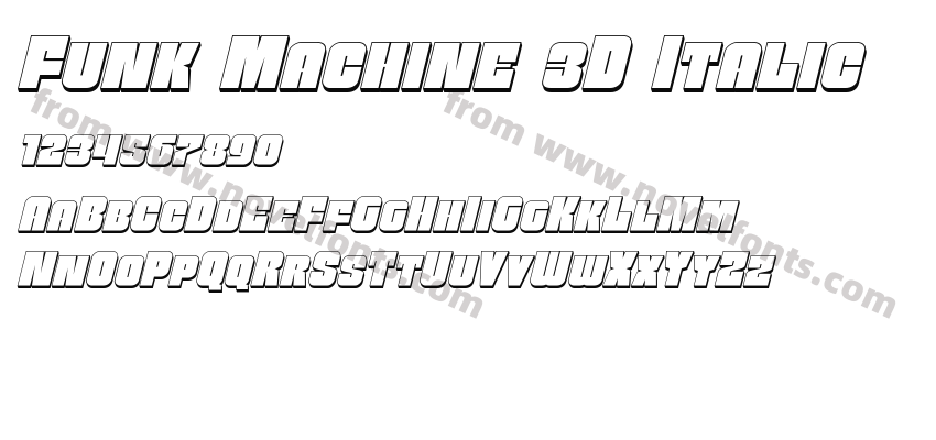 Funk Machine 3D ItalicPreview