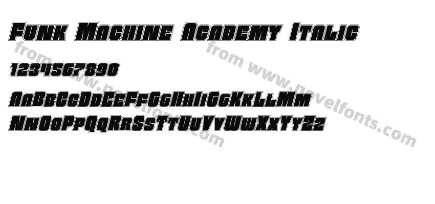 Funk Machine Academy ItalicPreview