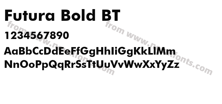 Futura Bold BTPreview