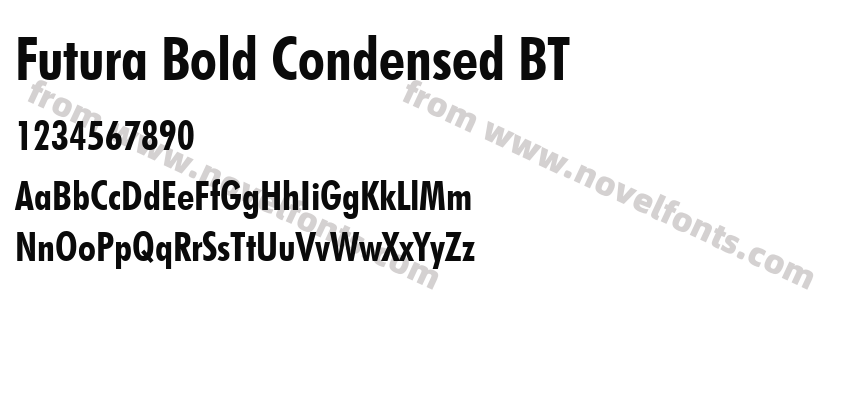 Futura Bold Condensed BTPreview