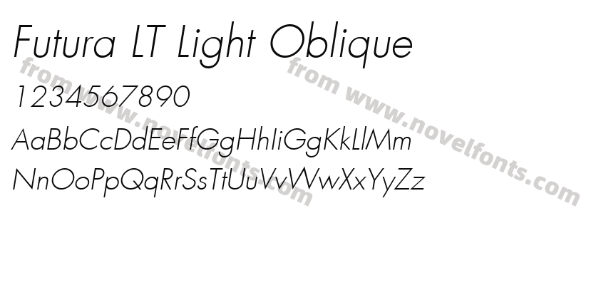 Futura LT Light ObliquePreview